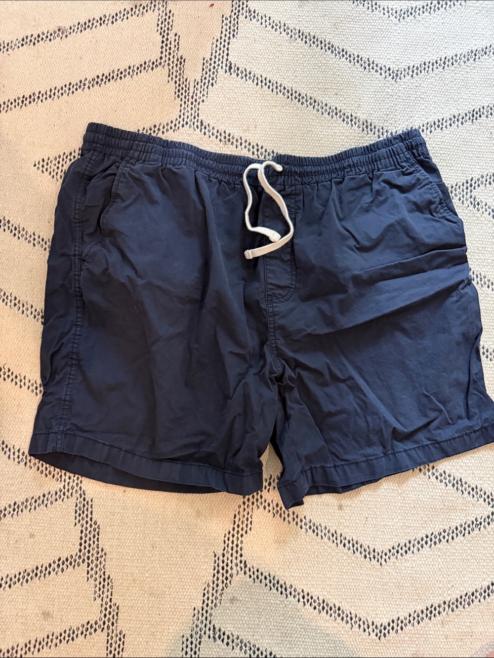 J. Crew Navy Athletic Shorts with White Drawstring